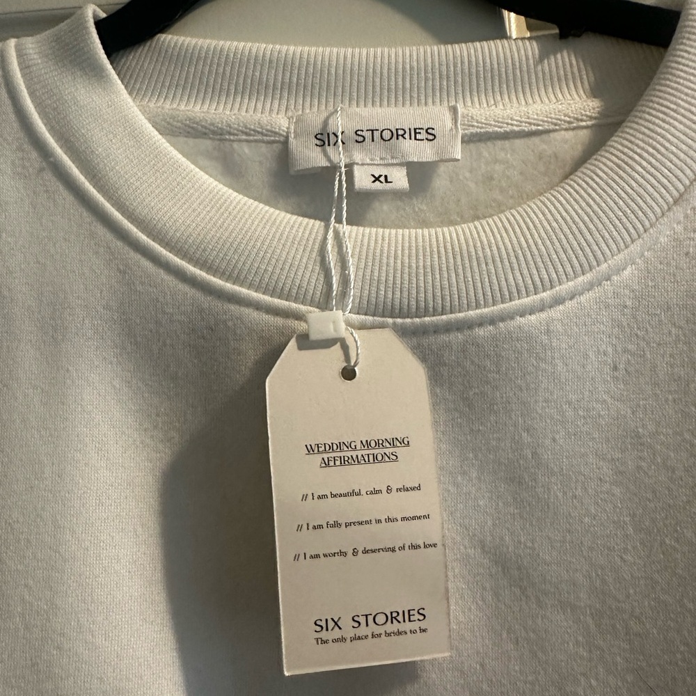 White 'Bride' Sweatshirt Six Stories - Picture 3 of 3